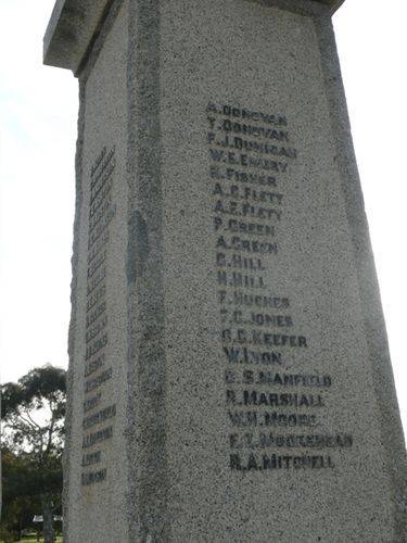 Moorabbin World War One Memorial : 19-September-2012