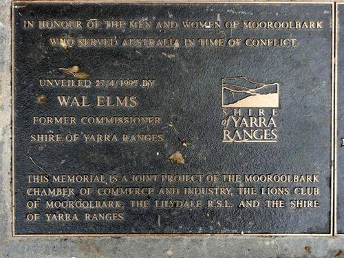 Mooroolbark War Memorial : 17-May-2012 Mooroolbark War Memorial : 17-May-2012