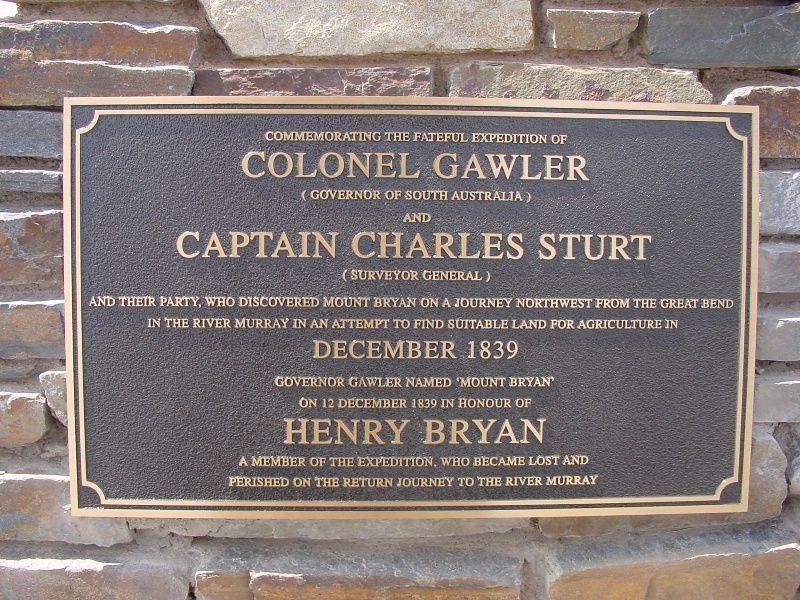 Gawler, Sturt & Bryan Plaque: 12-Ocotber-2002