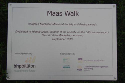 Maas Walk Plaque : July 2014