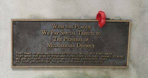 Pioneers Tribute Plaque - March 2013 