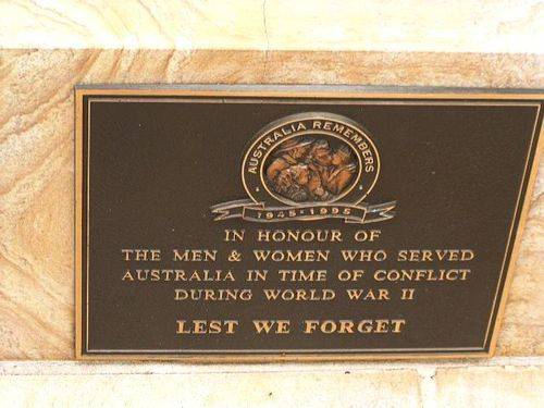 Australia Remembers Plaque / March 2013
