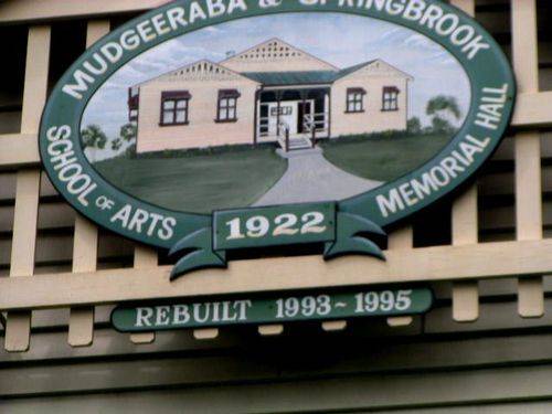 Mudgeeraba Memorial Hall Inscription 