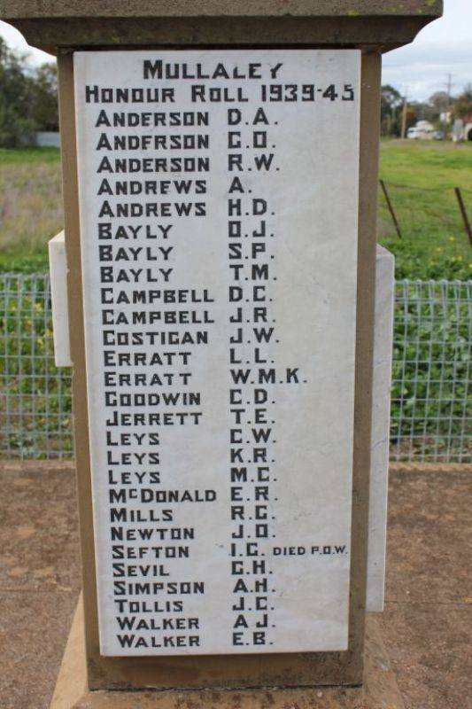 WW2 Honour Roll : 07-February-2015