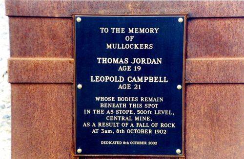Mullockers Memorial Inscription