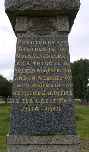 Mulwala War Memorial : 19-July-2012 Mulwala War Memorial : 19-July-2012