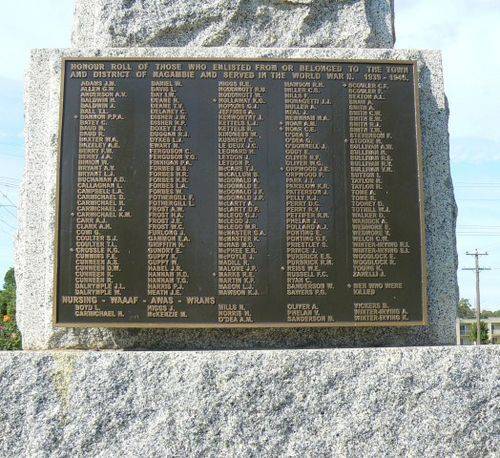 Nagambie War Memorial Rear Nagambie War Memorial Rear