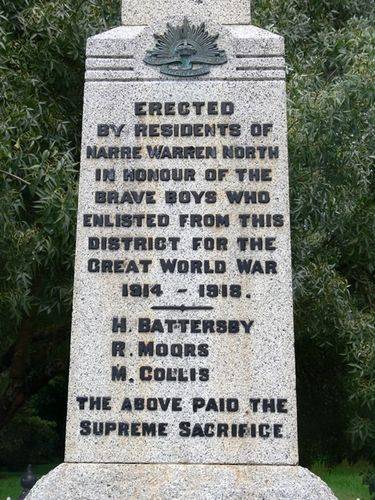 Narre Warren North War Memorial : 10-April-2013