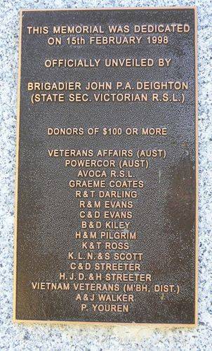 Natte Yallock War Memorial : 30-December-2012 Natte Yallock War Memorial : 30-December-2012