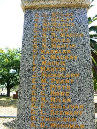 Newstead War Memorial Right Side Newstead War Memorial Right Side