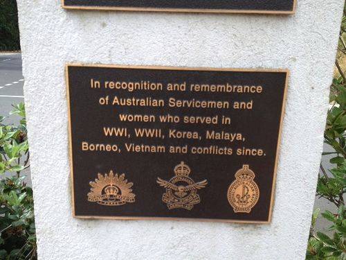Noojee War Mem Plaque 1: March 2014
