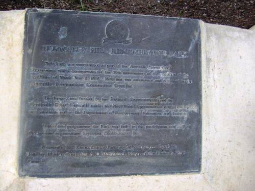 Normanby Hill Remembrance Park Inscription Plaque :07-08-2013