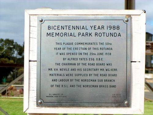 Norseman Rotunda Plaque Norseman Rotunda Plaque