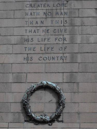 North Sydney War Memorial Back Inscription / May 2013