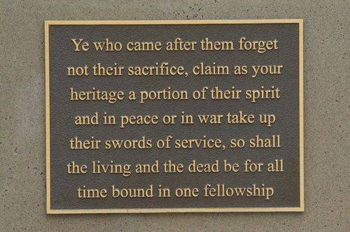 Front Plaque Inscription : April 2014 Front Plaque Inscription : April 2014