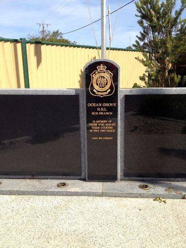 Ocean Grove RSL Memorial 2 : December 2013 Ocean Grove RSL Memorial 2 : December 2013