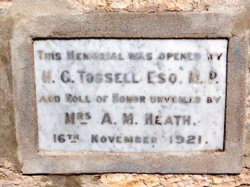 Paskeville Soldiers Memorial : 27-April-2011