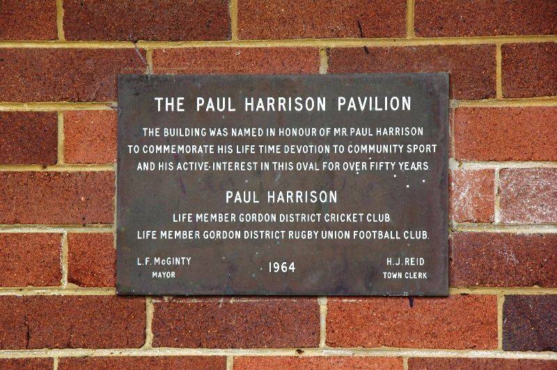 Paul Harrison Plaque:24-January-2016