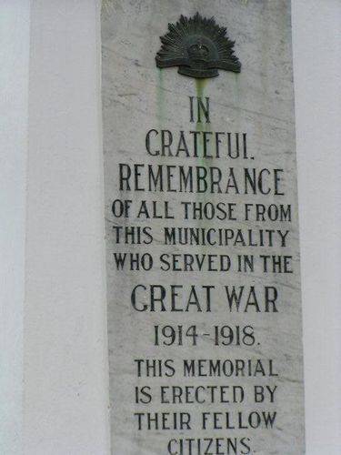 Penguin Great War Memorial Penguin Great War Memorial