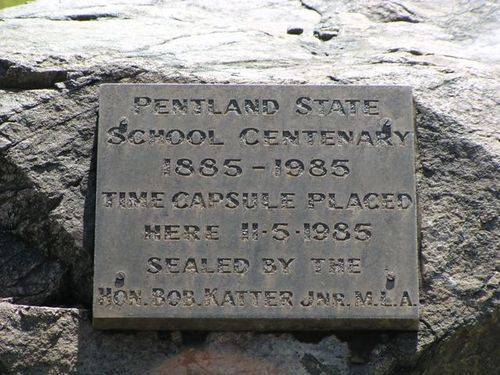 Pentland State School Centenary Inscription