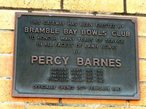 Percy Barnes Inscription