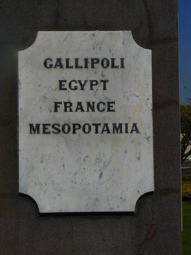 Perth War Memorial   Right Side inscription