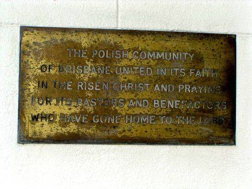 Polish Benefactors Plaque