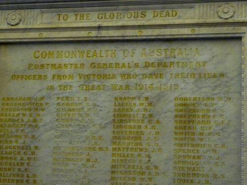 Postmaster General+96s Department Honour Roll