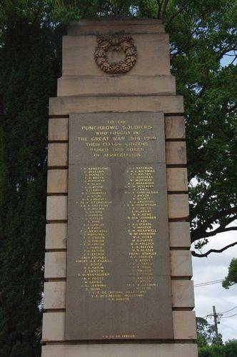 Punchbowl Cenotaph Inscription : April 2014 Punchbowl Cenotaph Inscription : April 2014