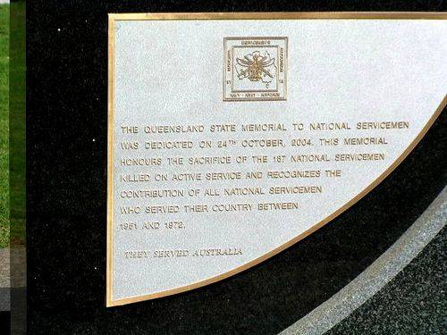 Queensland State National Service Memorial Inscription Queensland State National Service Memorial Inscription
