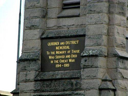 Quirindi and District Memorial Inscription