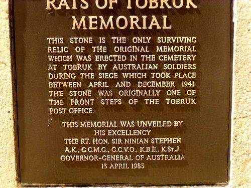 Rats of Tobruk Memorial Rats of Tobruk Memorial
