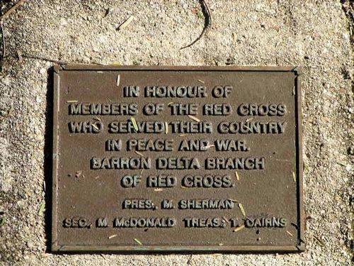 Barren Delta Red Cross Plaque Barren Delta Red Cross Plaque