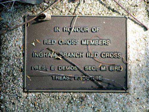 Ingham Red Cross Plaque Ingham Red Cross Plaque