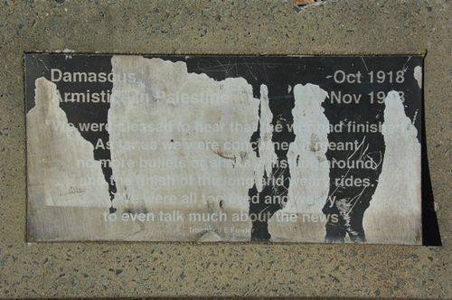 Memorial Avenue Plaque 5 : March 2014 Memorial Avenue Plaque 5 : March 2014