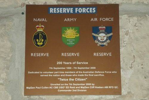 Reserve Forces Plaque : March 2014 Reserve Forces Plaque : March 2014