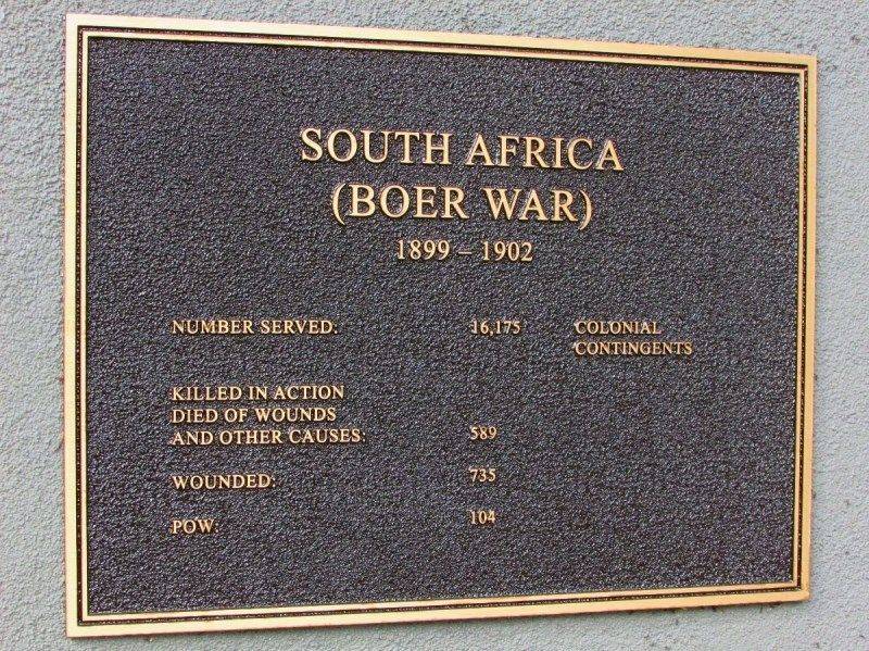 Boer War Plaque: 05-May-2016 Boer War Plaque: 05-May-2016