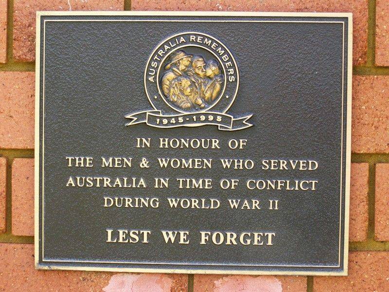 Australia Remembers Plaque : 27-September-2014 Australia Remembers Plaque : 27-September-2014