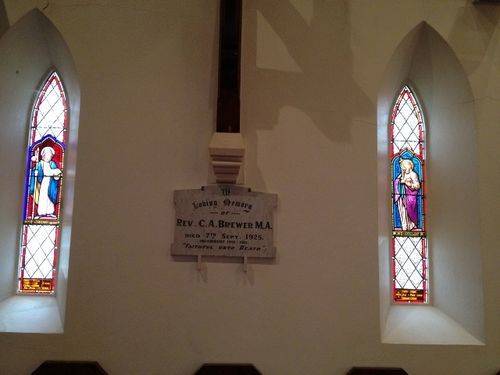 Rev Brewer Memorial Tablet : December 2013 Rev Brewer Memorial Tablet : December 2013