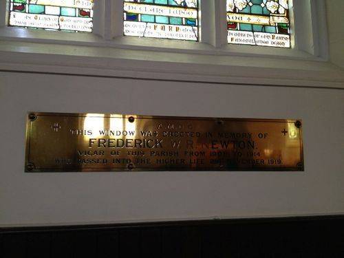 Reverend Newton Plaque : November 2013