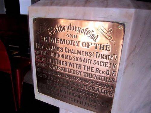 Chalmers & Tompkins Memorial Plaque : 22-07-2013