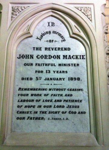 Reverend John Gordon Mackie : 12-July-2012 Reverend John Gordon Mackie : 12-July-2012