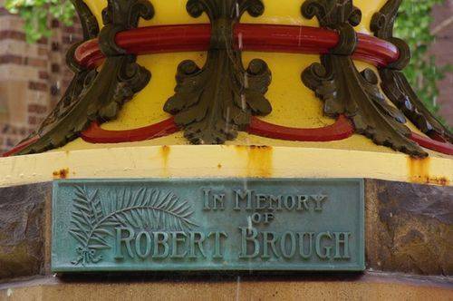 Robert Brough Fountain Plaque Closeup