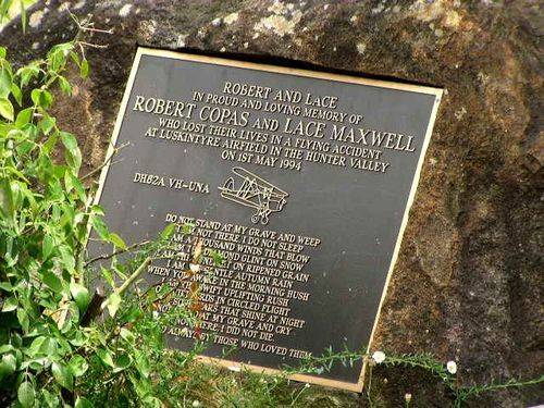 Robert Copas + Lace Maxwell Memorial Plaque Robert Copas + Lace Maxwell Memorial Plaque
