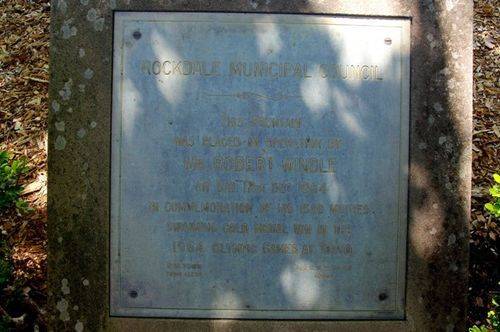 Robert Windle Plaque : April 2014 Robert Windle Plaque : April 2014