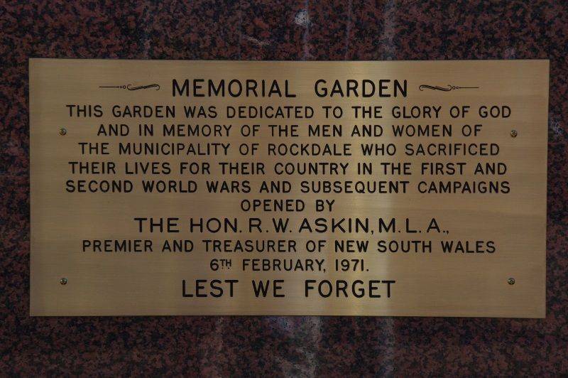 Dedication Plaque : 05-May-2015