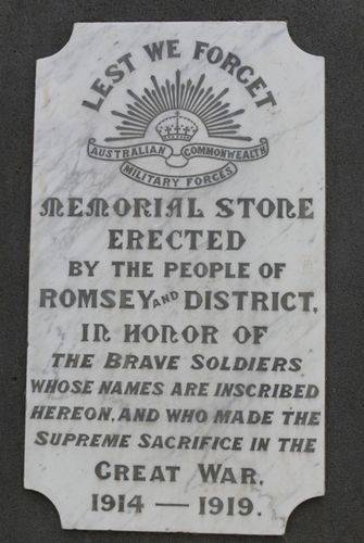 Romsey War Memorial : 14-July-2012 Romsey War Memorial : 14-July-2012