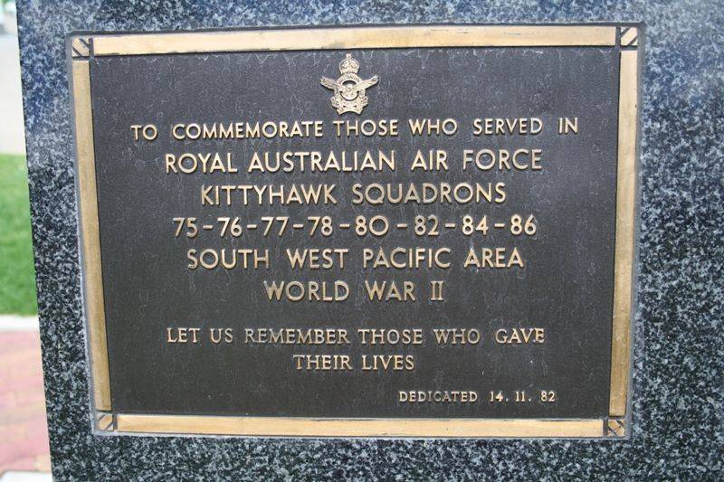 Kittyhawk Squadrons Plaque: 16-November -2014