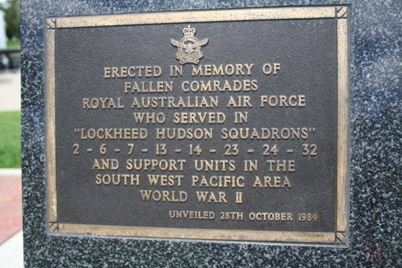 Lockheed Hudson Plaque : 16-November-2014