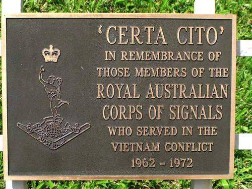 Royal Australian Corps of Signals Vietnam Plaque / March 2013 Royal Australian Corps of Signals Vietnam Plaque / March 2013